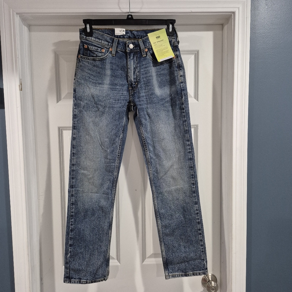 Levi's‎ 514 Jeans Mens 29x30 Slim Straight Flex Distressed Performance Denim New